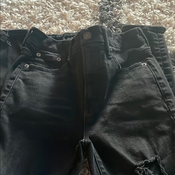 American Eagle Outfitters Black Jeggings with Belt Loops and Zipper Fly - Picture 1 of 2
